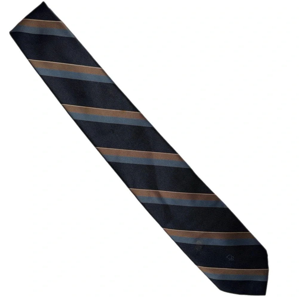Christian Dior - Monsieur Silk Tie - Brown &‎ Blue Diagonal Stripe - Designer